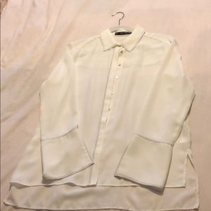 White button down dress blouse
